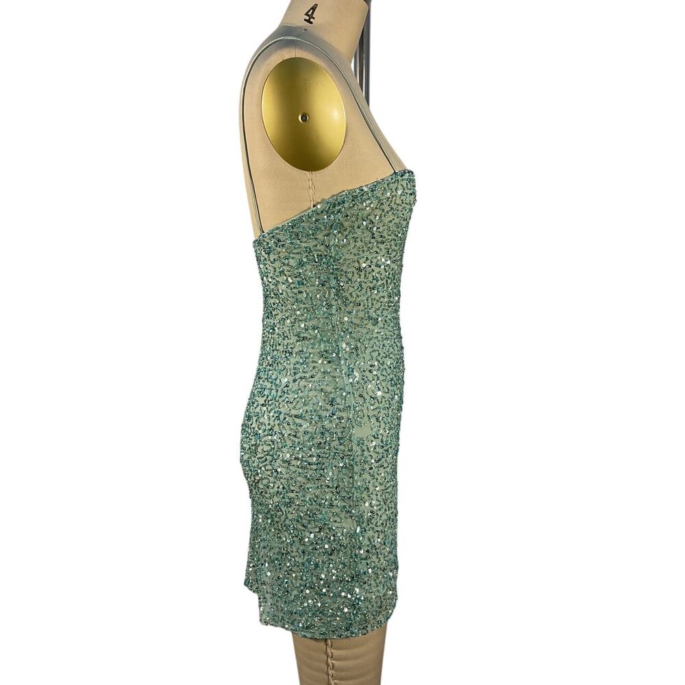 Retrofete Sequin Green Dionne Dress Size S - Picture 4 of 6
